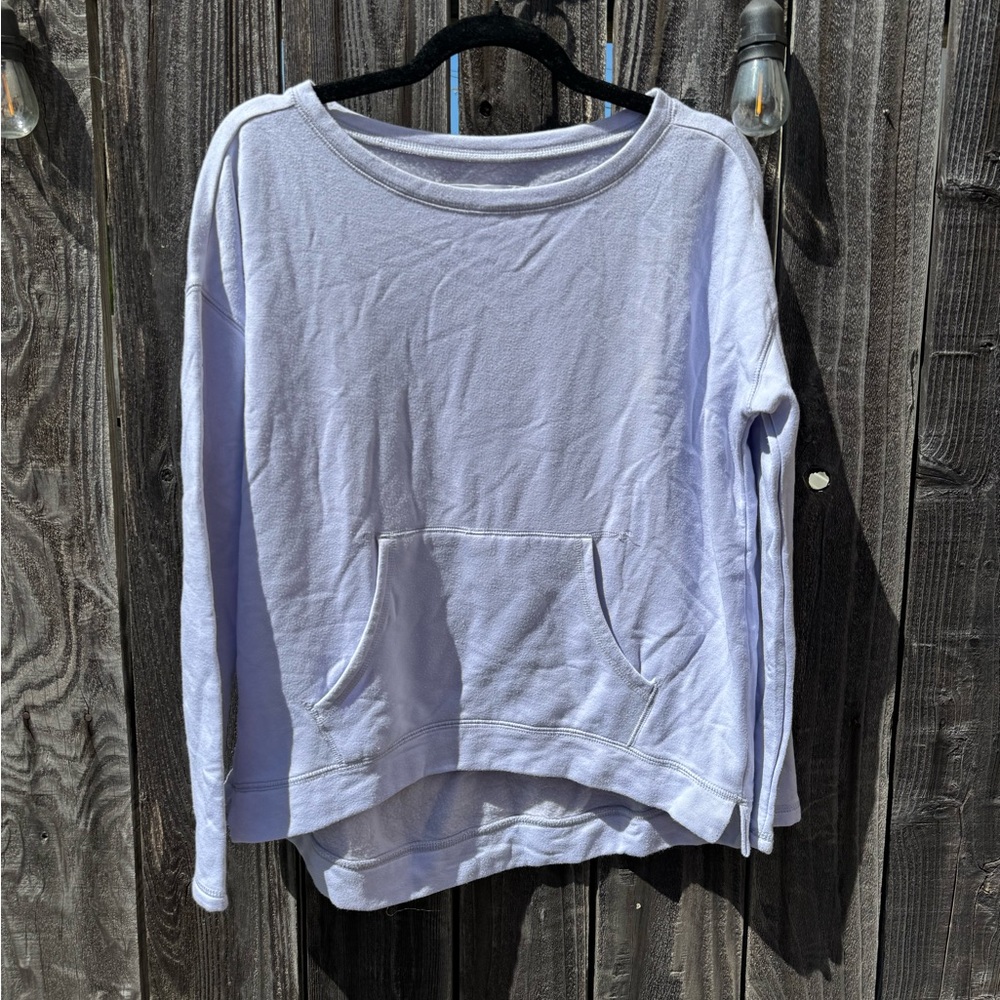 3/$15 CLEARANCE Workshop Lavender Purple Scoop Neck Soft Fleece Lined Sweatshirt